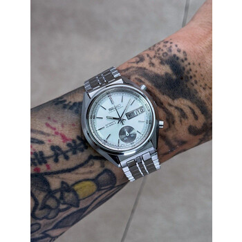37mm • 1972 Seiko Silver Panda 7018 Monoregister Automatic Chronograph ref.7018